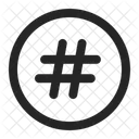 Hashtag Symbol Circle Hashtag Icon Pound Sign In Circle Icon