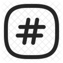 Hashtag Symbol Square Hashtag Icon Pound Sign In Square Icon