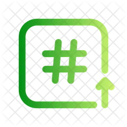 Hashtag-up  Icon