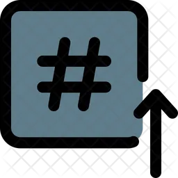Hashtag Up  Icon