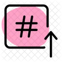 Hashtag Up Hashtag Social Media Icon