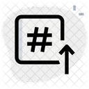 Hashtag Up Icon