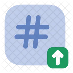 Hashtag Up  Icon