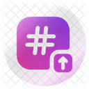 Hashtag Up  Icon