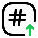 Hashtag Up  Icon