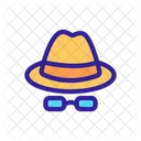 帽子、探偵、暗号 アイコン