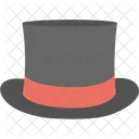 Black Top Hat Icon