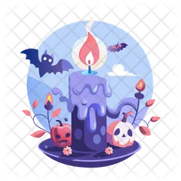 Haunted candle  Icon