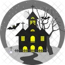 Haunted House Halloween House Icon