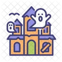 Haunted House Spooky Ghost Amusement Park Icon