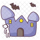 Haunted House Cartoon House Ghost House Icon
