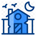 Haunted House Building Spooky Icon