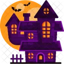 Haunted House Castle Halloween Icon