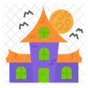 Haunted House Castle Night Icon