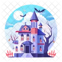 Haunted House Building Home Icon