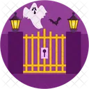 Haunted Place Ghost Bats Icon