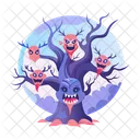 Haunted Tree Forest Scary Icon