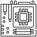 Hauptplatine Mikrochip Chip Symbol