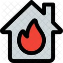 Haus in Flammen  Symbol