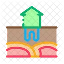 Haus Geothermie Heizung Symbol