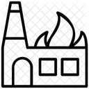 Brandschutz Brennendes Haus Gebaudeversicherung Symbol