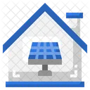 Haus Solarpanel Solarpanel Okologie Icon