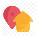 Lage Karte Haus Symbol
