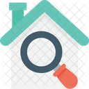 Haus Suche Vergrosserung Symbol