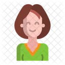 Hausfrau Frau Anstellen Symbol