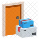 Hauslieferung Kurierdienst Versand Symbol