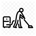 Hausmeister Staubsauger Reiniger Symbol