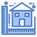 Hausplan Hausbauplan Blau Icon