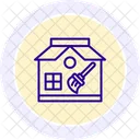 Haus Sauber Farbkreis Symbol Icon