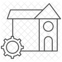 Hausrenovierung Thinline Symbol Symbol