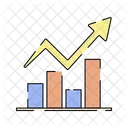 Hausse Des Actions Hausse De Largent Actions Icône