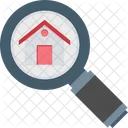 Haussuche Lupe Immobilien Symbol