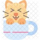 Haustier Katze Becher Symbol