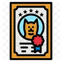 Haustier-Zertifikat  Symbol