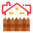 Hauszaun Hausgrenze Barrikade Symbol