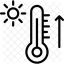 Haute Temperature Temperature Thermometre Icône