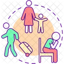 Separated Family Divorce Icon
