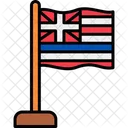 Hawaii Bandera Estado Icono