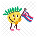 Hawaii Flagge Fahnenmast Fahnrich Symbol