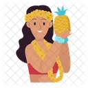 Hawaiian Girl Party Icon