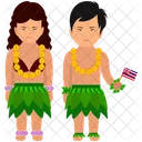 Hawaiins Outfit Hawaiians Hawaiians Dress Icône