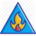 Hazard Sign Fire Flame Icon