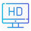 Hd Television Pantalla Icono