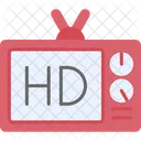 HD TV 텔레비전 아이콘
