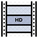 HD Film HD In Der Filmproduktion Digitale Videoubertragung Symbol