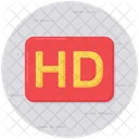 HD Symbol HD Zeichen HD Aufkleber Symbol